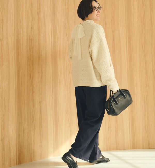  「ツィードライクニットカーディガン」|カーディガン|