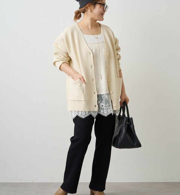  「【＠noricorico102考案】サテン&times;レース レイヤードキャミソール」|キャミソール|