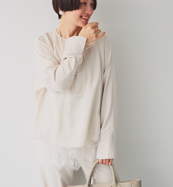  「【＠noricorico102考案】サテン&times;レース レイヤードキャミソール」|キャミソール|