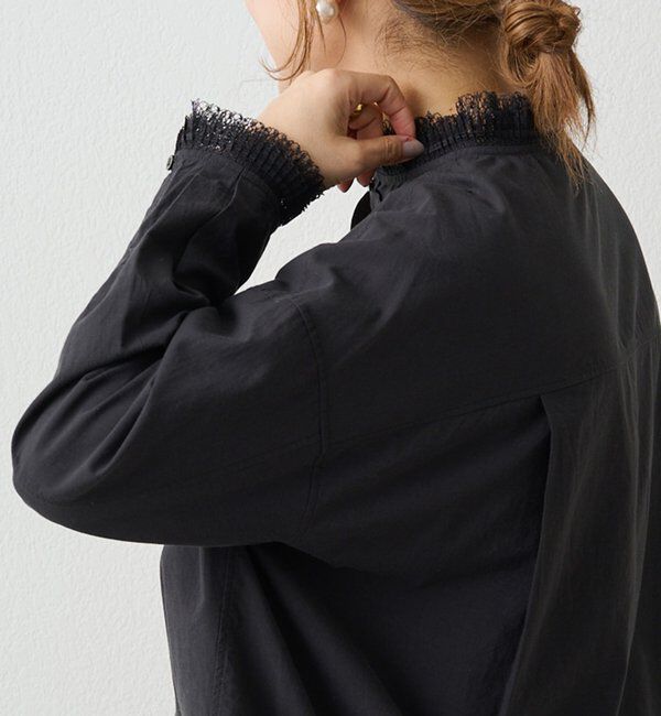  「襟袖プリーツレースブラウス」|シャツ・ブラウス|