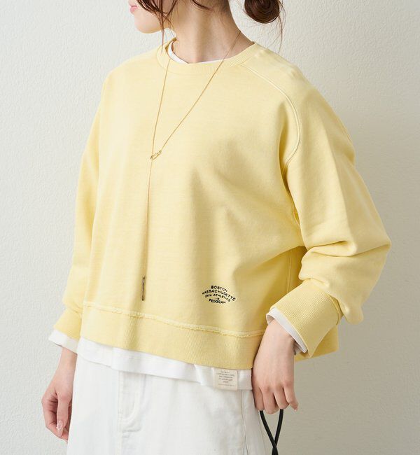  「ロゴ刺繍ショートスウェット」|プルオーバー|