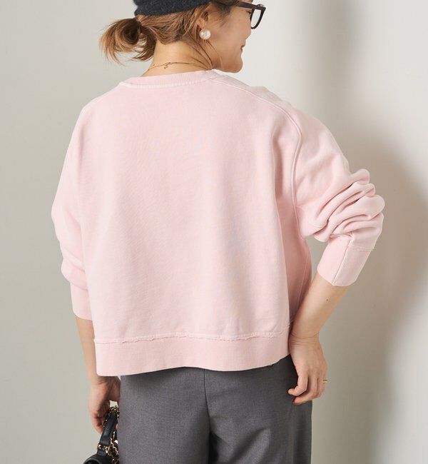  「ロゴ刺繍ショートスウェット」|プルオーバー|