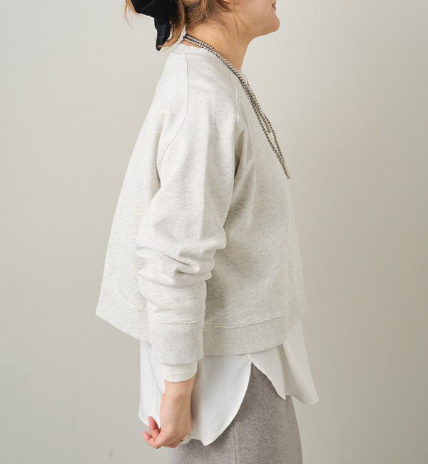  「ロゴ刺繍ショートスウェット」|プルオーバー|