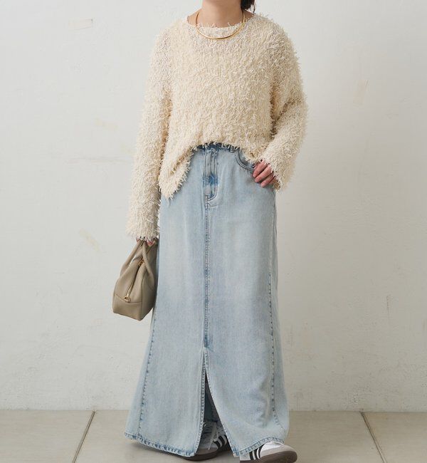  「リボンヤーンニットプルオーバー」|ニット・セーター|