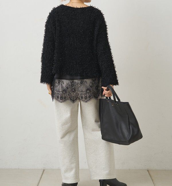  「リボンヤーンニットプルオーバー」|ニット・セーター|