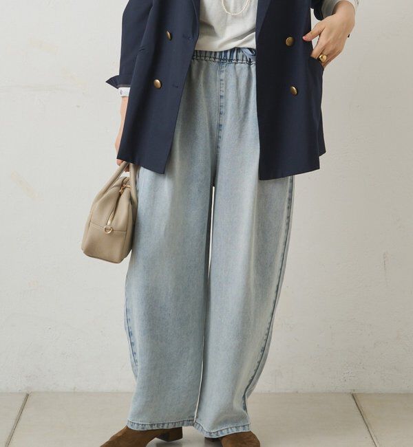  「リヨセル混デニムツータックイージーパンツ」|その他|