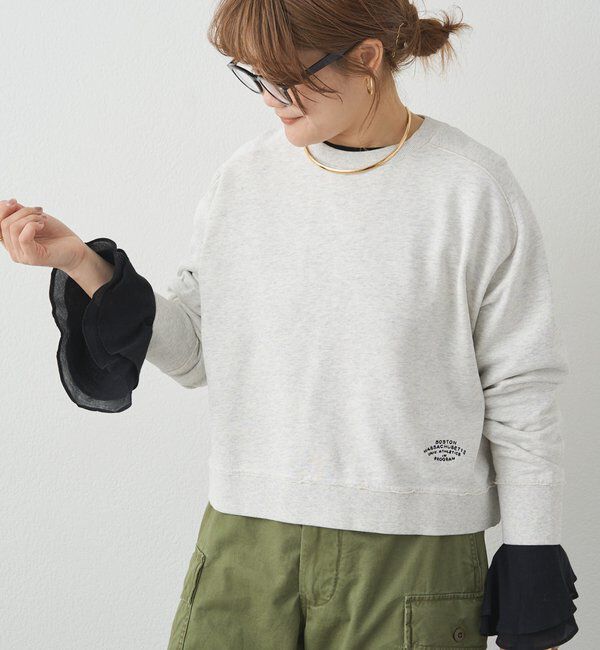  「布帛フレアカフカットソー」|Tシャツ・カットソー|