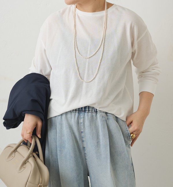  「前後2WAYシアーワッフルカットソー」|プルオーバー|