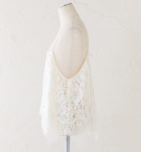  「フラワーモチーフレースキャミ」|キャミソール|