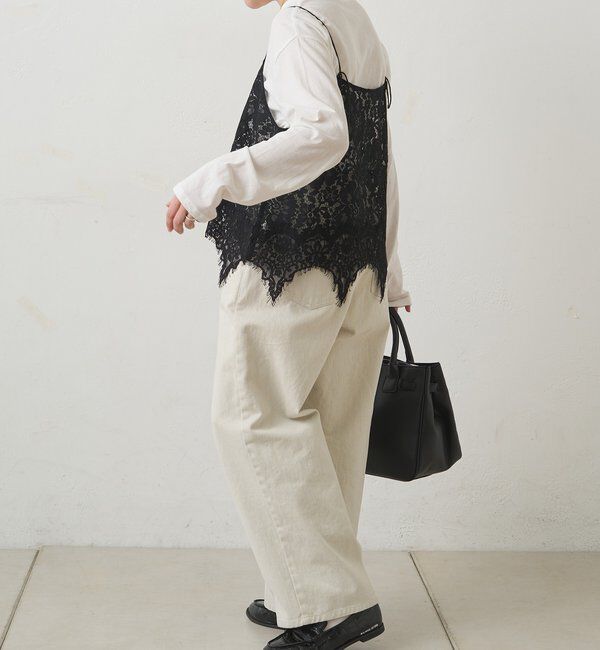  「フラワーモチーフレースキャミ」|キャミソール|