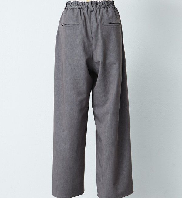  「【リニューアル】ツータックウエストゴムストレッチパンツ」|スラックス|