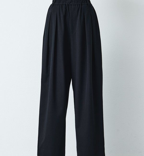  「【リニューアル】ツータックウエストゴムストレッチパンツ」|スラックス|