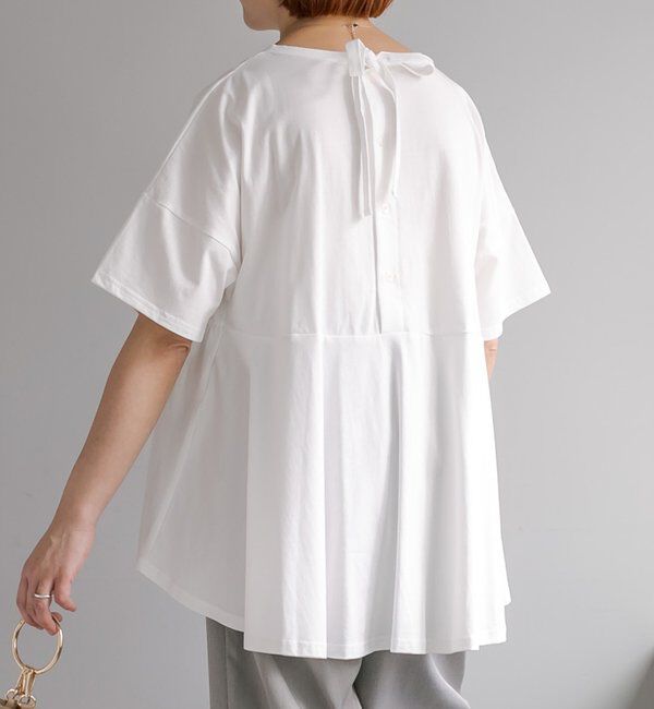  「《リバイバル》【WEB限定/Du noir】バックリボンペプラムTシャツ」|シャツ・ブラウス|