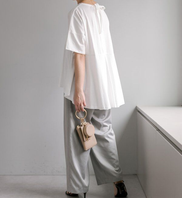  「《リバイバル》【WEB限定/Du noir】バックリボンペプラムTシャツ」|シャツ・ブラウス|