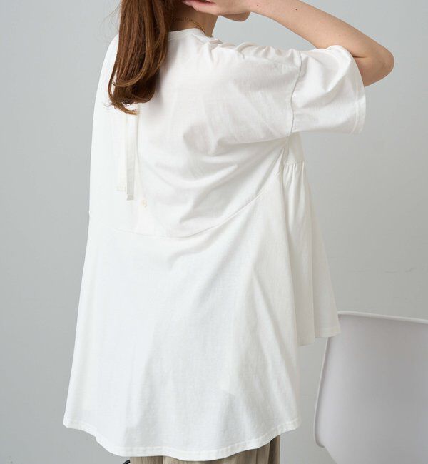  「《リバイバル》【WEB限定/Du noir】バックリボンペプラムTシャツ」|シャツ・ブラウス|