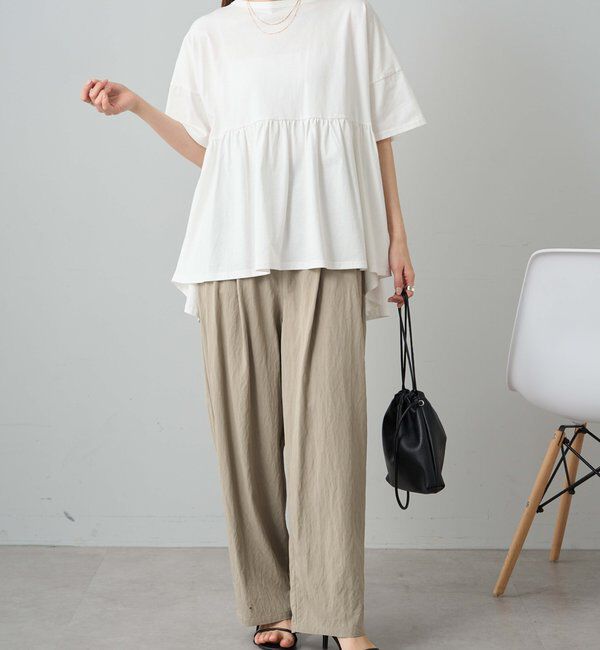  「《リバイバル》【WEB限定/Du noir】バックリボンペプラムTシャツ」|シャツ・ブラウス|