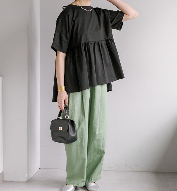  「《リバイバル》【WEB限定/Du noir】バックリボンペプラムTシャツ」|シャツ・ブラウス|