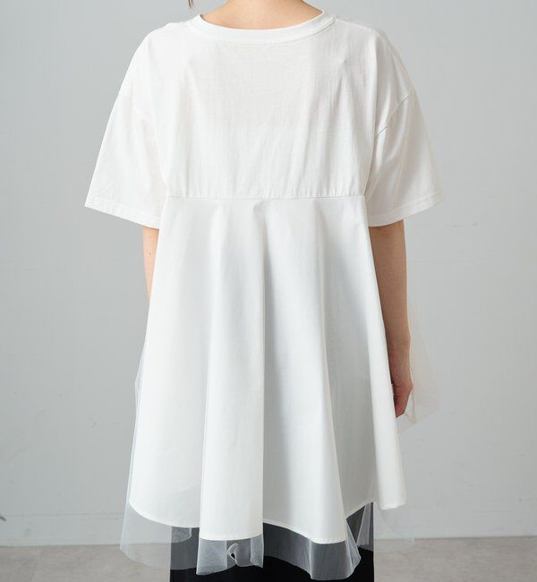  「《リバイバル》【WEB限定/Du noir】チュールドッキングTシャツ」|シャツ・ブラウス|