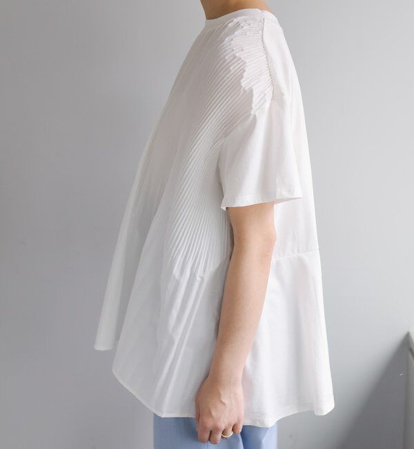  「《リバイバル》【WEB限定/Du noir】フロントプリーツTシャツ」|シャツ・ブラウス|