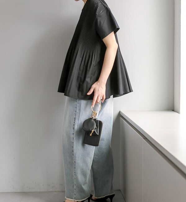  「《リバイバル》【WEB限定/Du noir】フロントプリーツTシャツ」|シャツ・ブラウス|