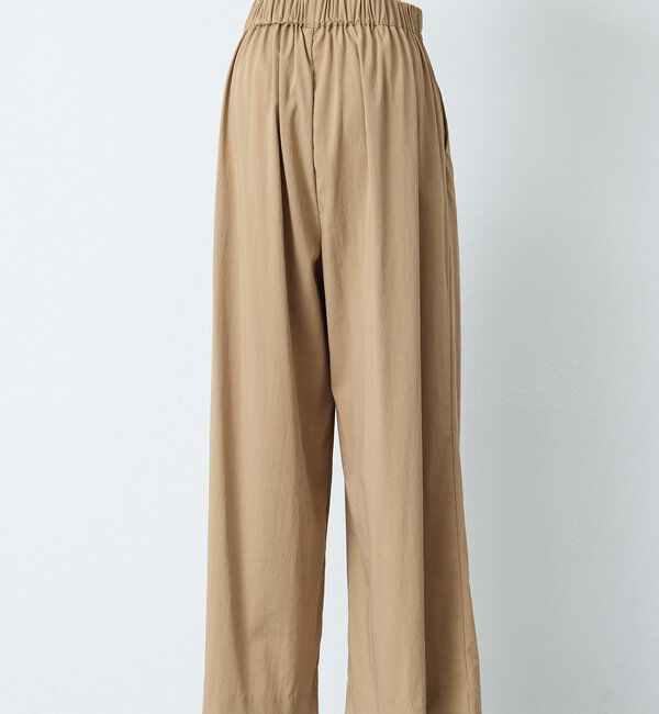  「レーヨンナイロンストレッチタックワイドパンツ」|スラックス|