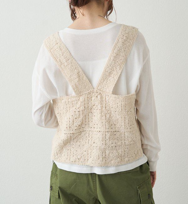  「【リバイバル/新色追加】クロシェ編み風ビスチェ」|ニット・セーター|