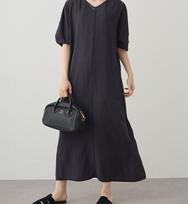  「ソフトシルキー2WAYワンピース」|ワンピース|ブラック