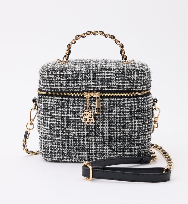  「チャーム付きキルティングバニティバッグ」|ショルダー・メッセンジャー|