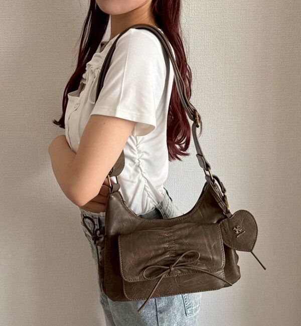  「【ペットボトルが入る！】ミラー付きドロストバック」|ショルダー・メッセンジャー|