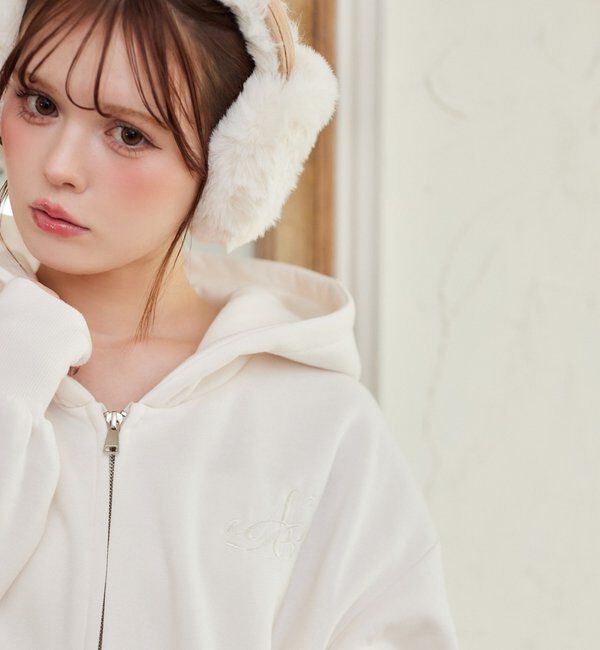  「ロゴ刺繍入り裏起毛ビッグパーカー」|プルオーバー|