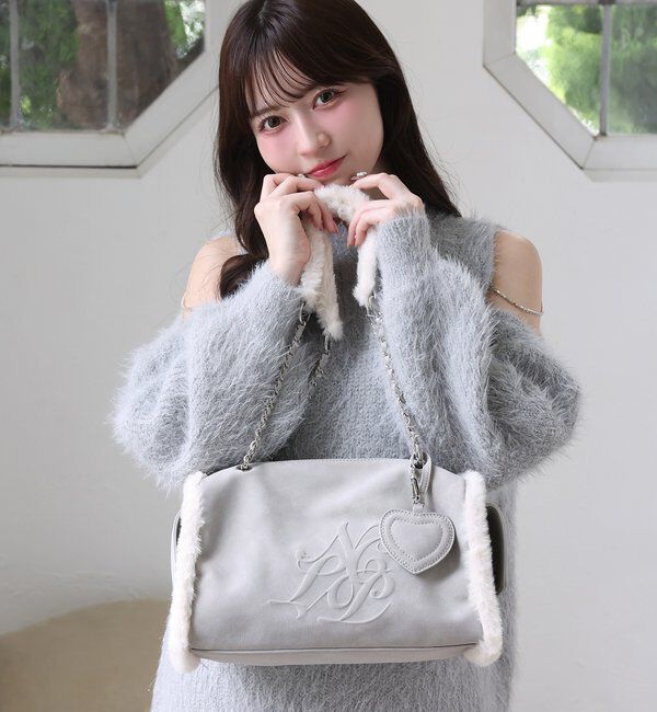  「フェイクムートンエンボスバッグ」|ショルダー・メッセンジャー|