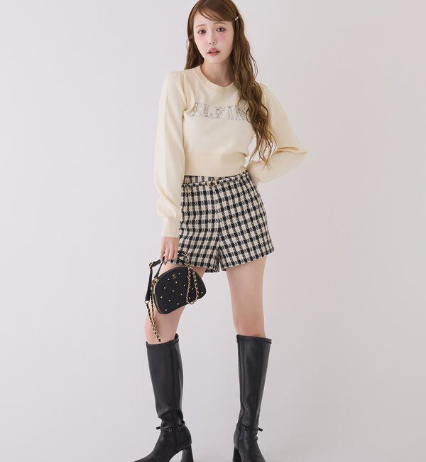  「キラキラビジューロゴニット」|ニット・セーター|