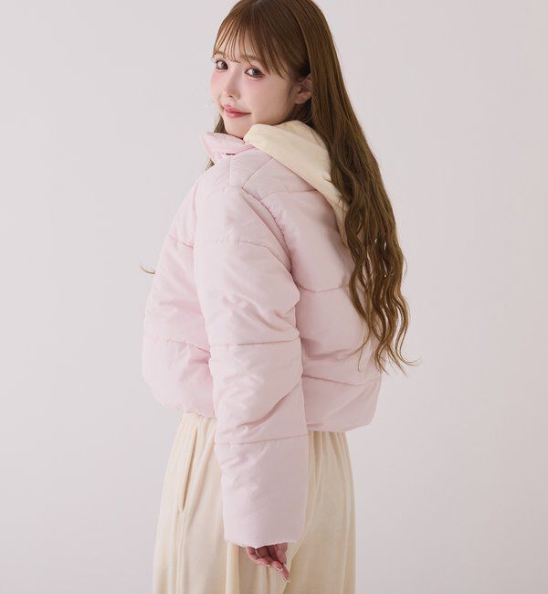  「ファー付きショートフェイクダウン」|ダウンベスト・ベスト|