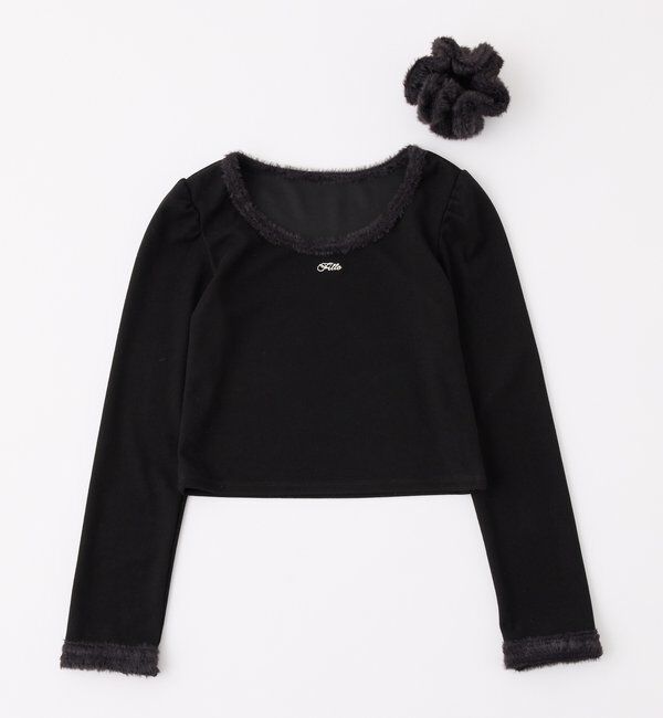  「フェザーシュシュ付きトップス」|プルオーバー|