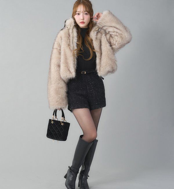  「フェイクファーショートブルゾン」|ダウンベスト・ベスト|