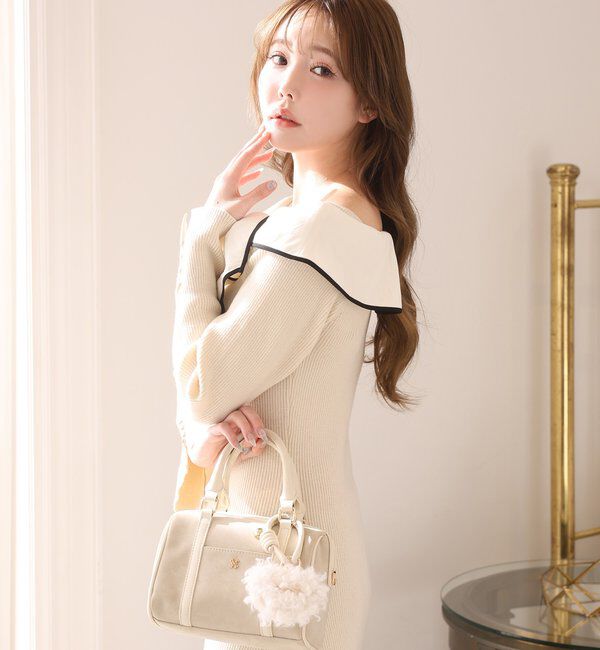  「ハートチャーム付きミニボストン」|ショルダー・メッセンジャー|