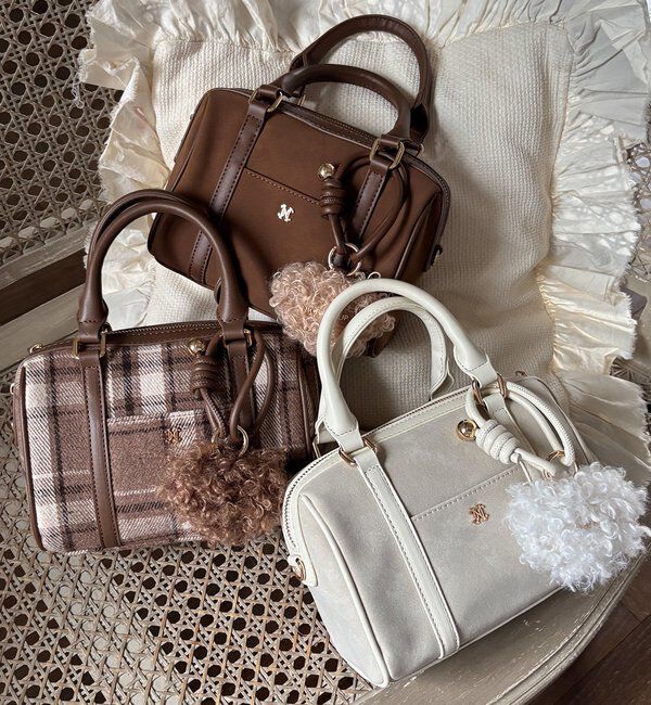  「ハートチャーム付きミニボストン」|ショルダー・メッセンジャー|