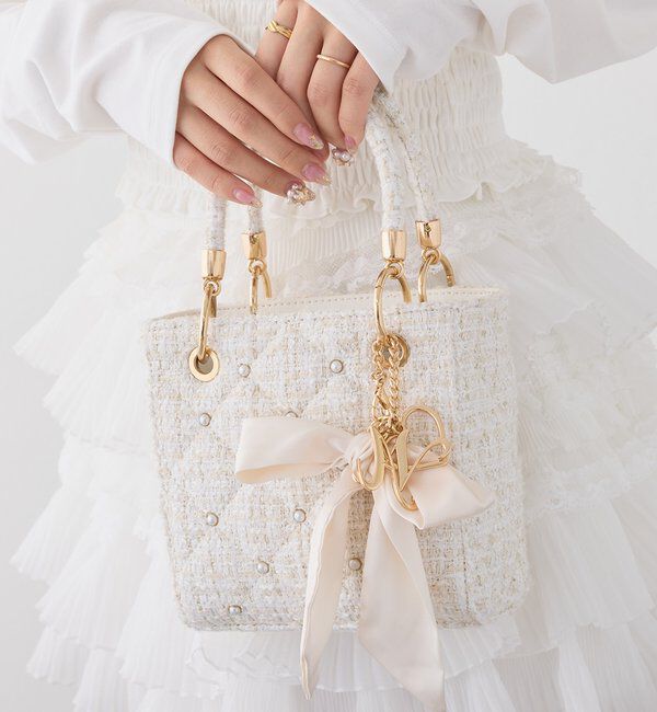  「チャーム付きキルティングミニバッグ」|ショルダー・メッセンジャー|