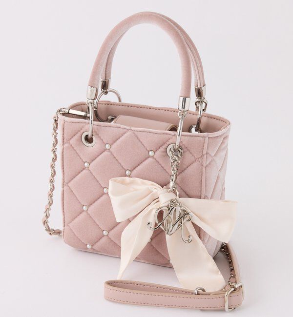  「チャーム付きキルティングミニバッグ」|ショルダー・メッセンジャー|