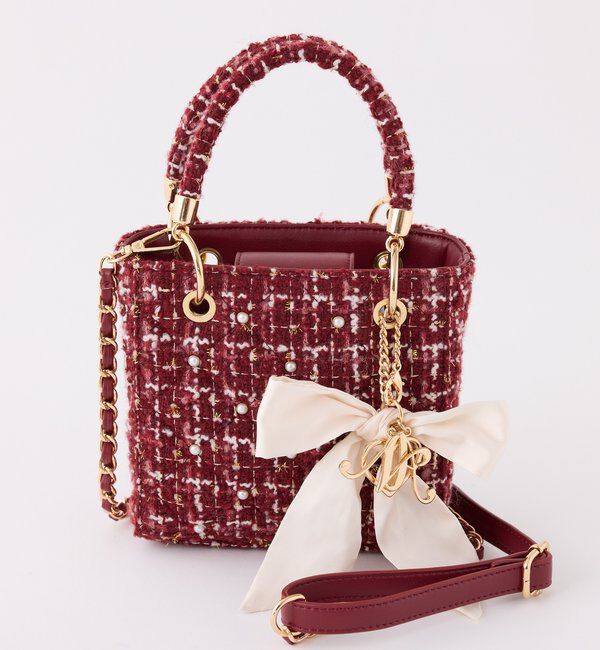  「チャーム付きキルティングミニバッグ」|ショルダー・メッセンジャー|