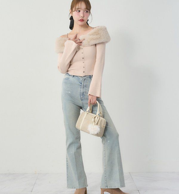  「美脚ラインストーンデニムパンツ」|その他|