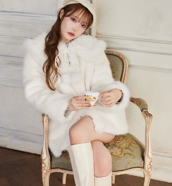  「衿つきファーミドルコート」|その他|