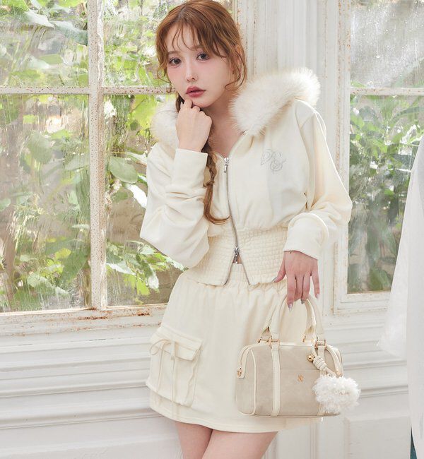  「【セットアップ可能】カットミニスカート」|スカート|