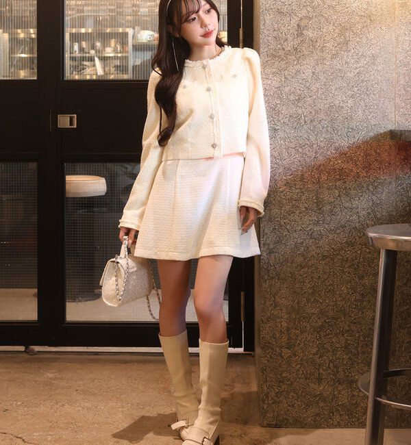  「キラキラノーカラージャケット」|テーラードジャケット|