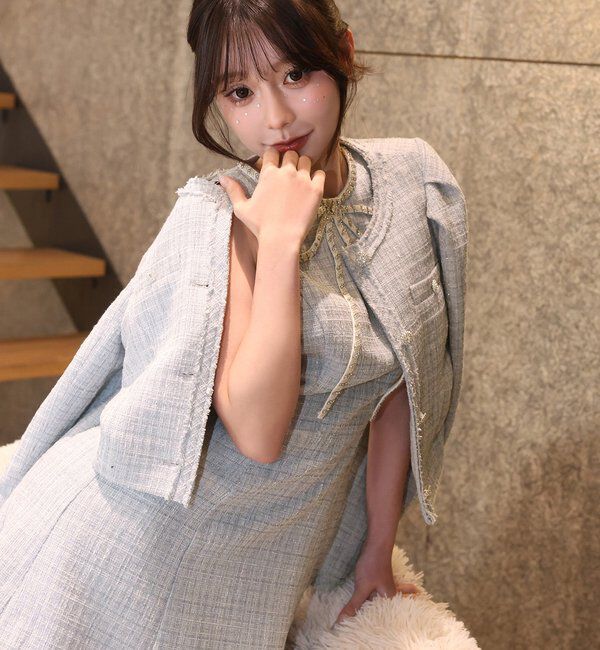  「キラキラノーカラージャケット」|テーラードジャケット|