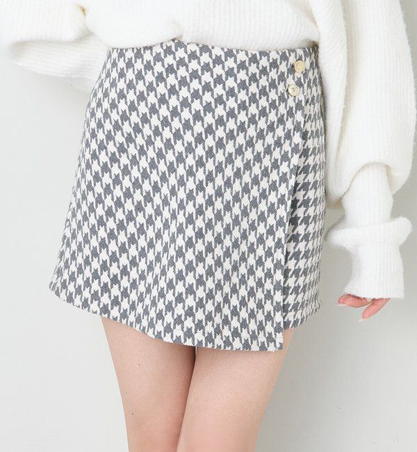  「金ボタン付スタイルアップスカショーパン」|スカート|