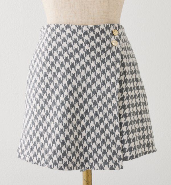  「金ボタン付スタイルアップスカショーパン」|スカート|