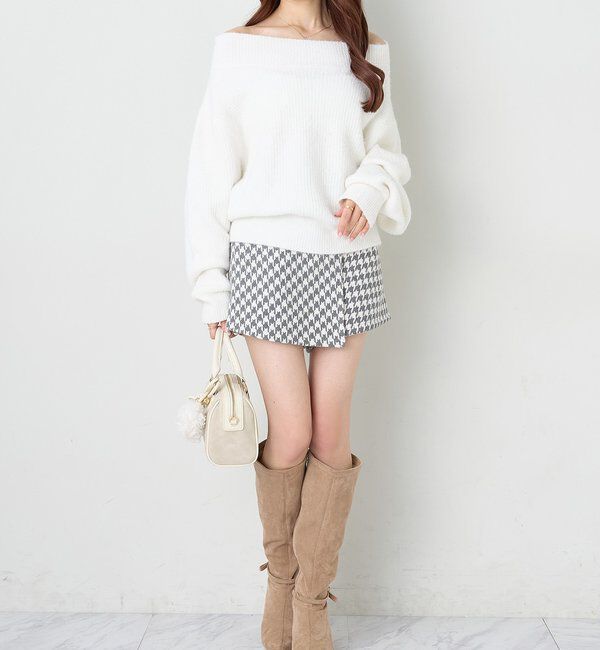  「金ボタン付スタイルアップスカショーパン」|スカート|