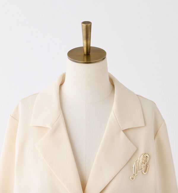  「ブローチ付きショートテーラージャケット/WEB限定リバイバル」|テーラードジャケット|