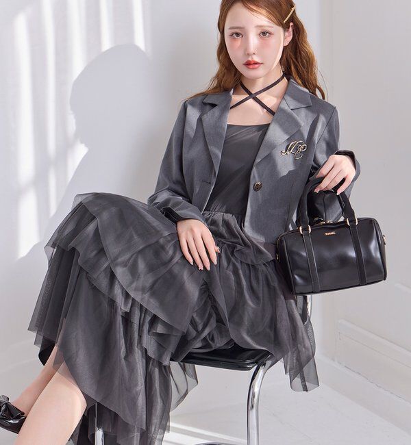  「【WEB限定リバイバル】ティアードチュールワンピース」|ワンピース|